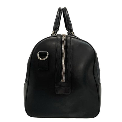 Gucci Boston Bag GG Supreme Carry-on Duffel Bag 474131 Black X Gray Leather
