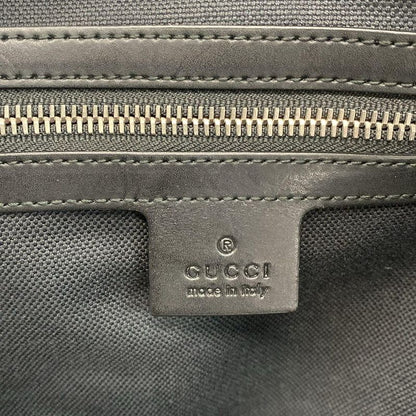 Gucci Boston Bag GG Supreme Carry-on Duffel Bag 474131 Black X Gray Leather