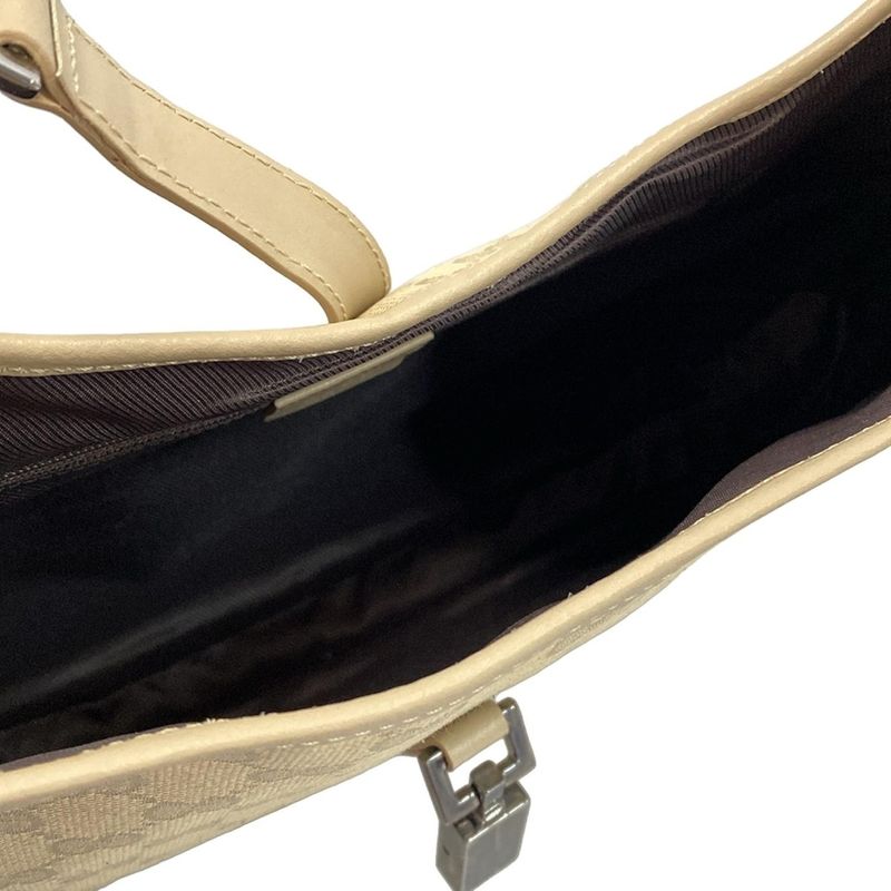 Gucci Shoulder Bag Jackie GG Pattern 13306 Beige Leather