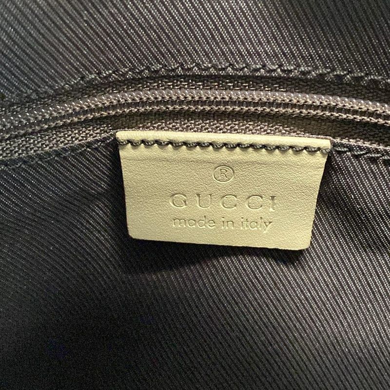 Gucci Shoulder Bag Jackie GG Pattern 13306 Beige Leather