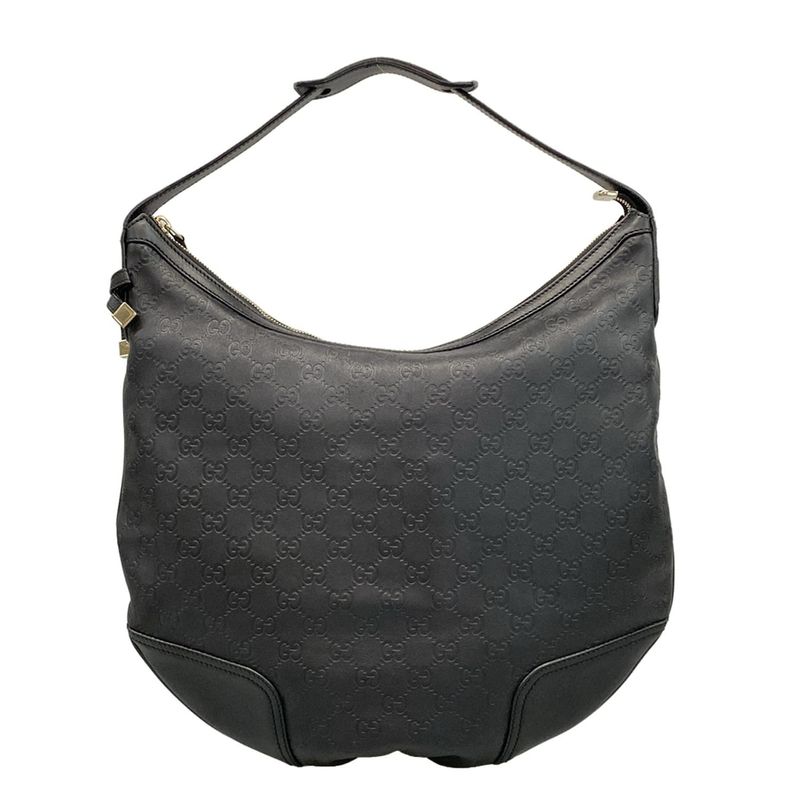 Gucci Shoulder Bag Princey GG Pattern 162882 Black Leather