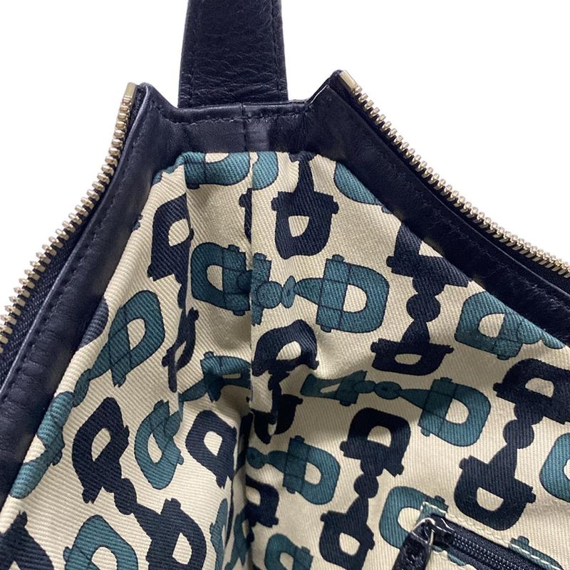 Gucci Shoulder Bag Princey GG Pattern 162882 Black Leather