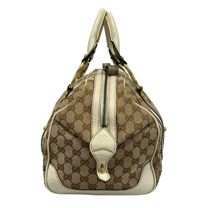 Gucci Handbag GG Pattern 223953 Beige X Ivory X Gray Leather