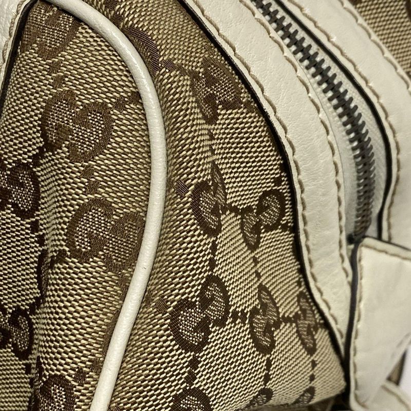 Gucci Handbag GG Pattern 223953 Beige X Ivory X Gray Leather