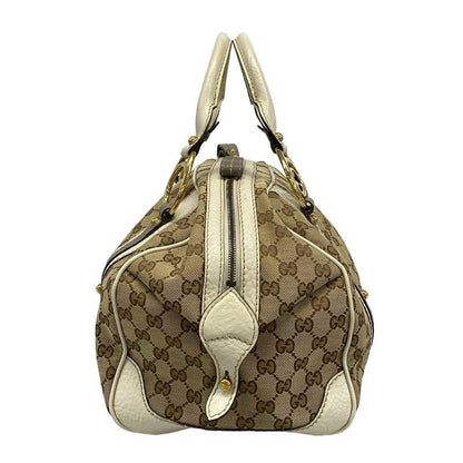 Gucci Handbag GG Pattern 223953 Beige X Ivory X Gray Leather