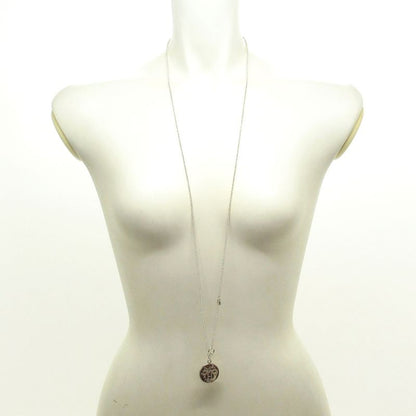 Hermes Necklace Exlibris MM Silver X 18k Pink Gold