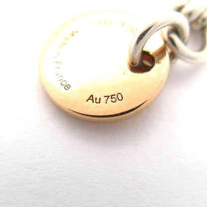 Hermes Necklace Exlibris MM Silver X 18k Pink Gold