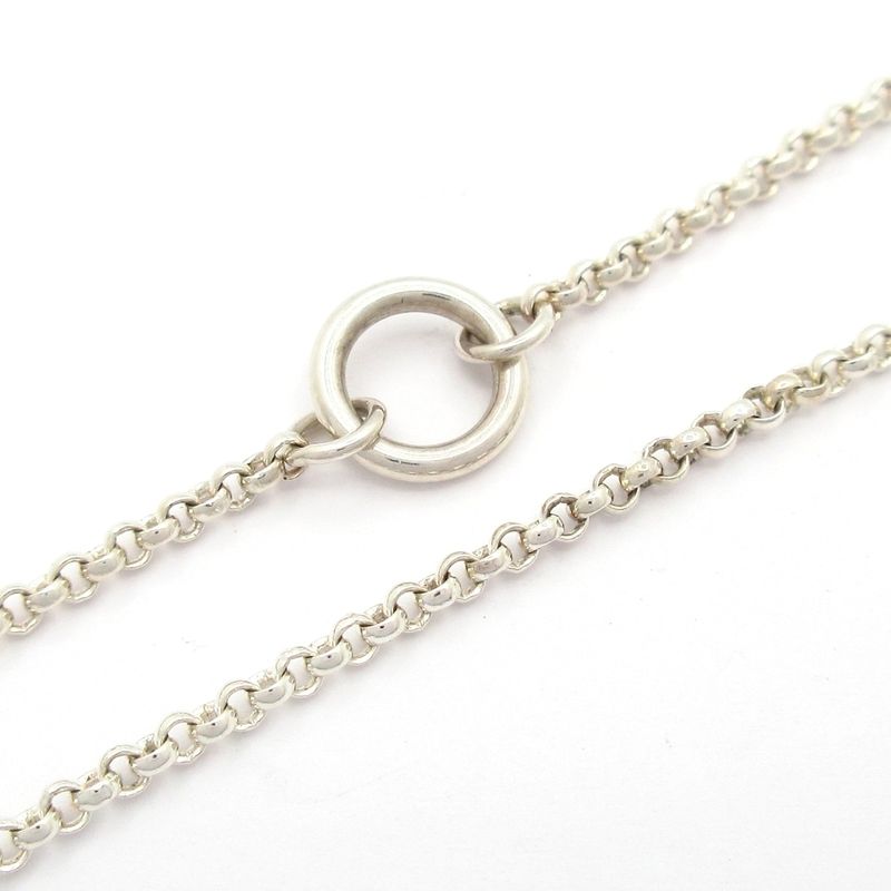 Hermes Necklace Exlibris MM Silver X 18k Pink Gold