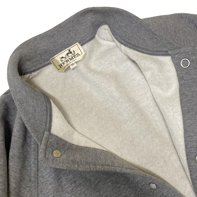 Hermes Blouson Size XS Men's - Gray Long Sleeve Serie Button Brushed Lining