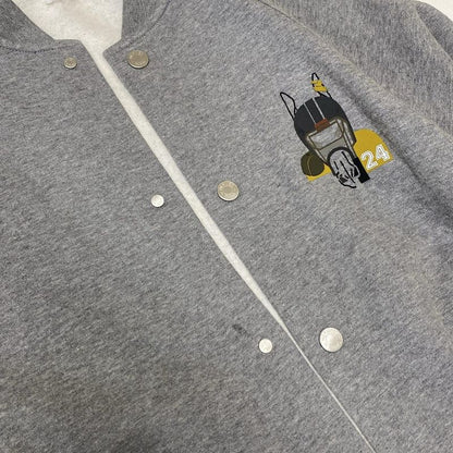 Hermes Blouson Size XS Men's - Gray Long Sleeve Serie Button Brushed Lining