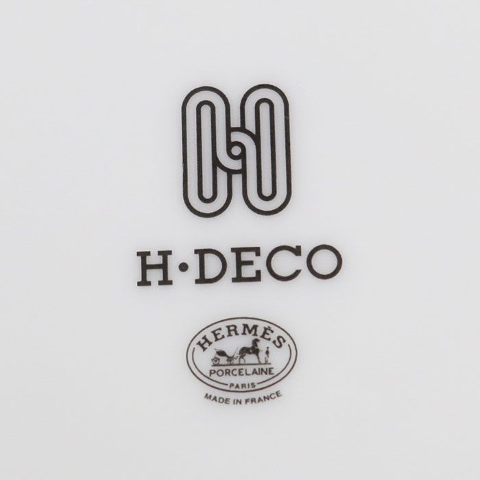 Hermes Dessert Plate No1 H Deco Brand Goods Porcelain Unisex