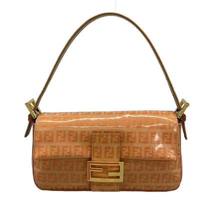 Fendi Handbag Mamma Bucket Zucca Pattern 26424 Orange Leather