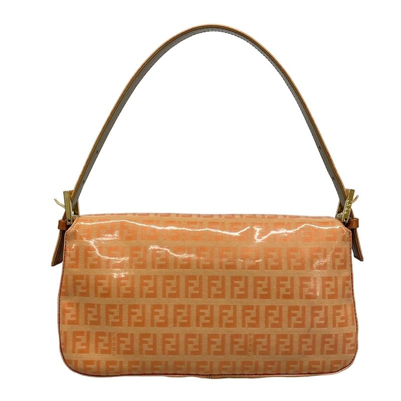 Fendi Handbag Mamma Bucket Zucca Pattern 26424 Orange Leather