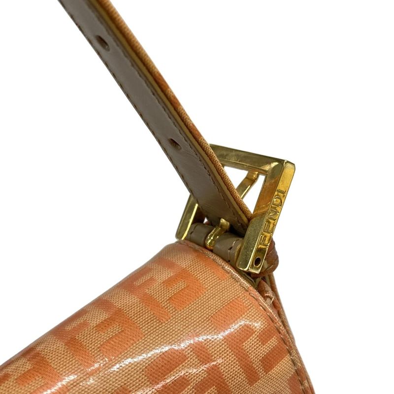 Fendi Handbag Mamma Bucket Zucca Pattern 26424 Orange Leather
