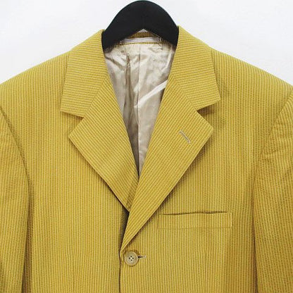 Gianni Versace Gianni Versace Striped Pattern Tailored Jacket 44 Yellow