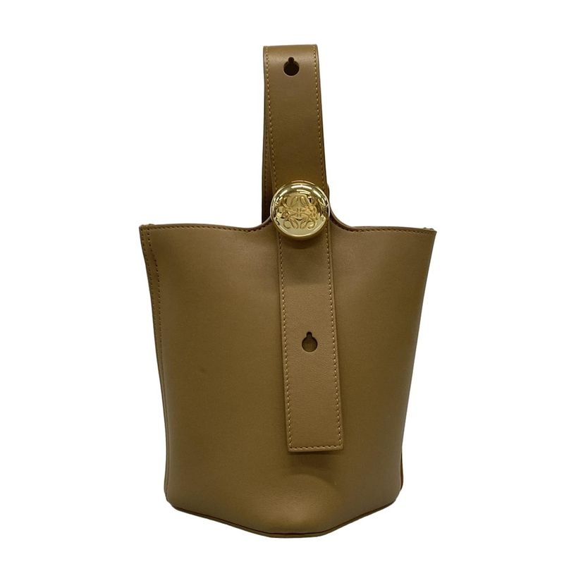 Loewe Handbag Pebble Bucket Bag Mini Aanbbbmx01 Oak (Brown)