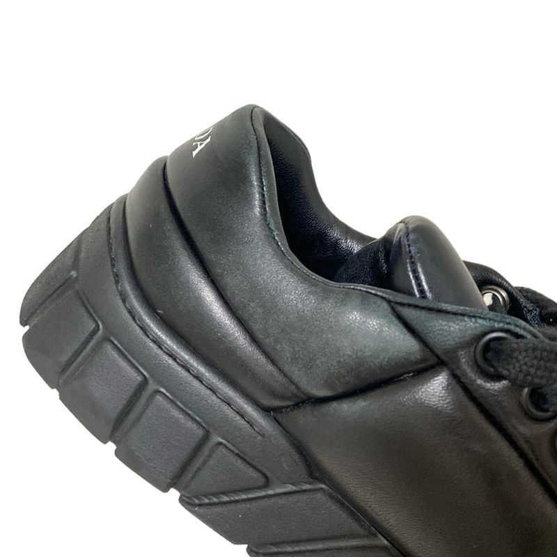Prada Sneakers 381 2 Women's - Black Insole Removable Thick Sole Sneakers