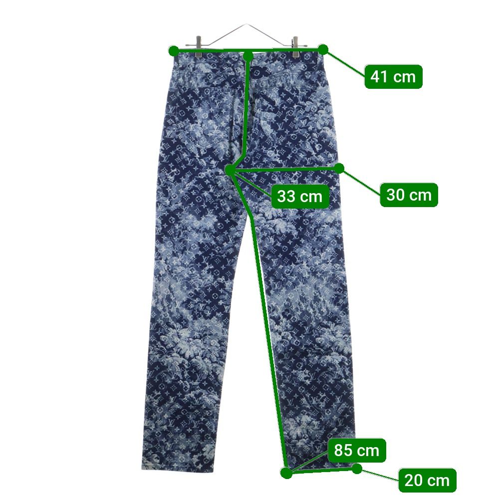 Louis Vuitton 21ss Monogram Tapestry Denim Pants Rm211m Zmc Hkd02w Navy