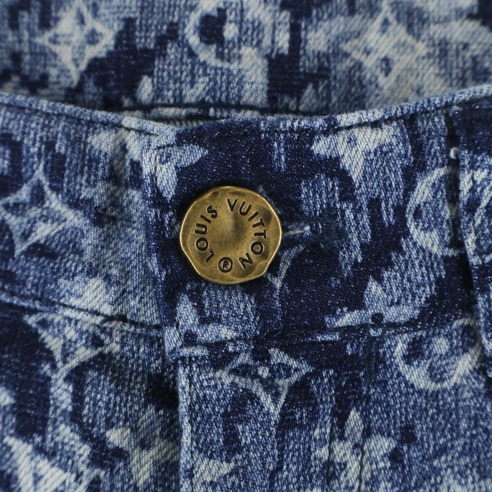 Louis Vuitton 21ss Monogram Tapestry Denim Pants Rm211m Zmc Hkd02w Navy