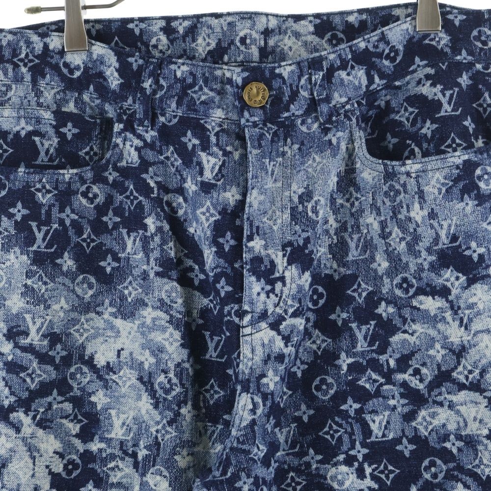 Louis Vuitton 21ss Monogram Tapestry Denim Pants Rm211m Zmc Hkd02w Navy