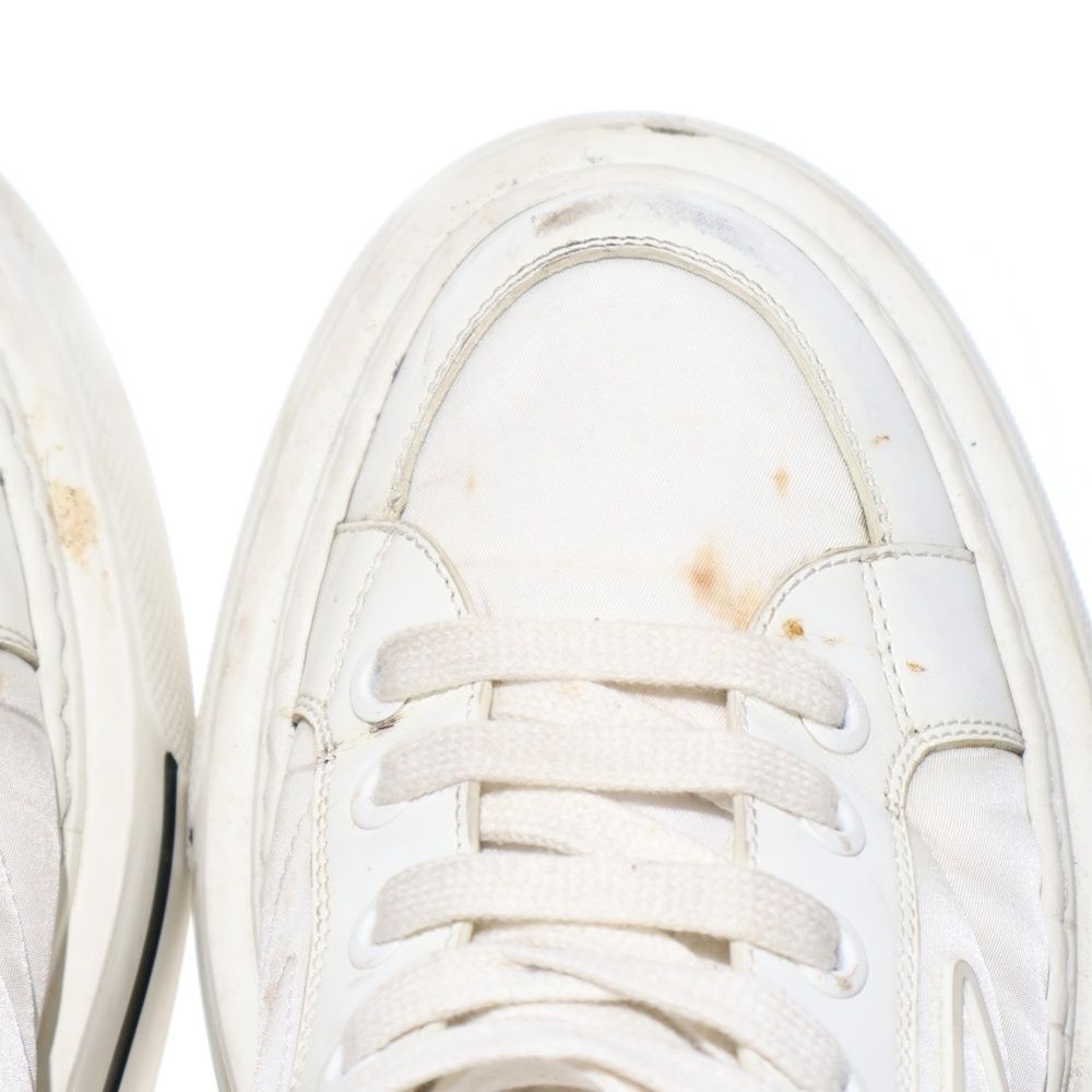 Prada Re-Nylon 2eg376 Low Cut Triangle Logo Sneakers White