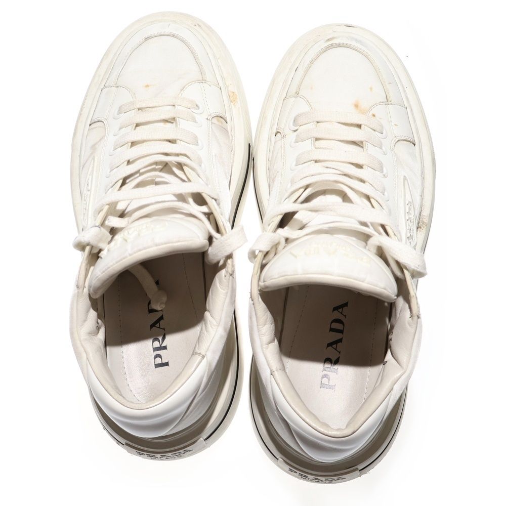 Prada Re-Nylon 2eg376 Low Cut Triangle Logo Sneakers White