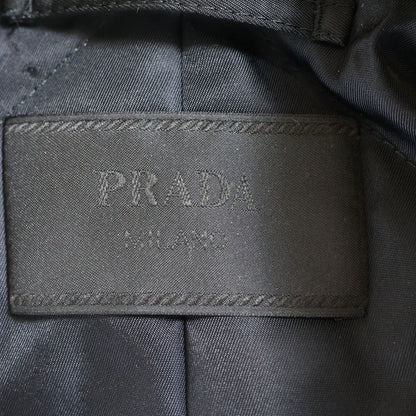 Prada 3b Nylon Tailored Jacket Triangle Logo Quilted Lining Nylon Tailored