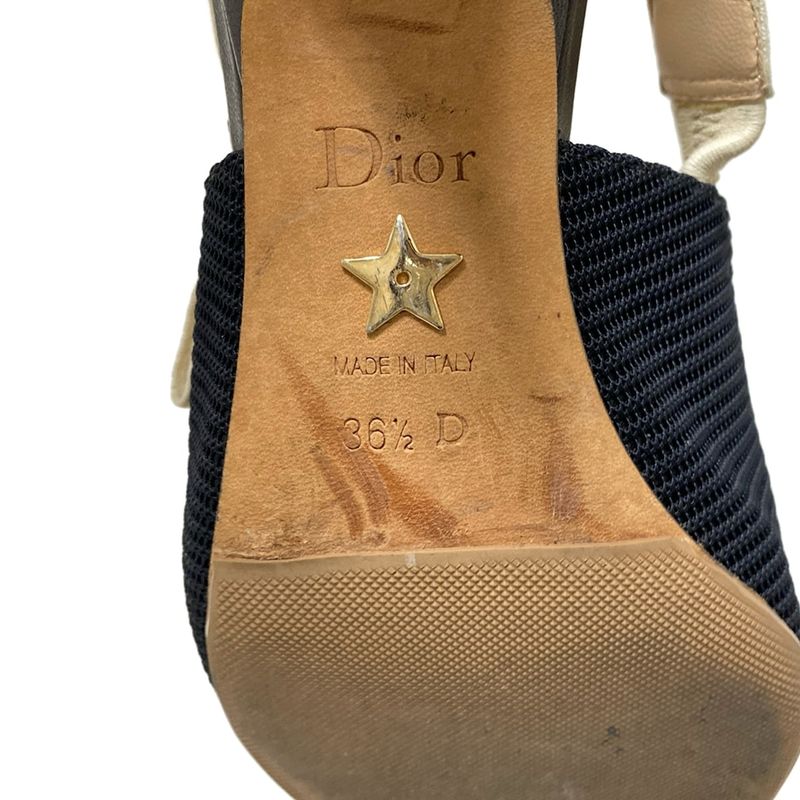 Dior Christian Dior Sandals 361 2d Women's Ring Back Black X White J'adior