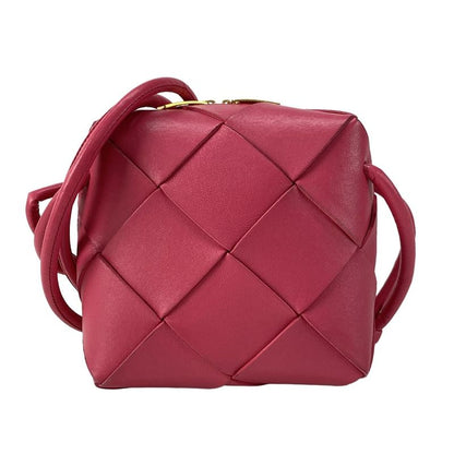 Bottega Veneta Shoulder Bag Maxi Intrecciato Pink Leather