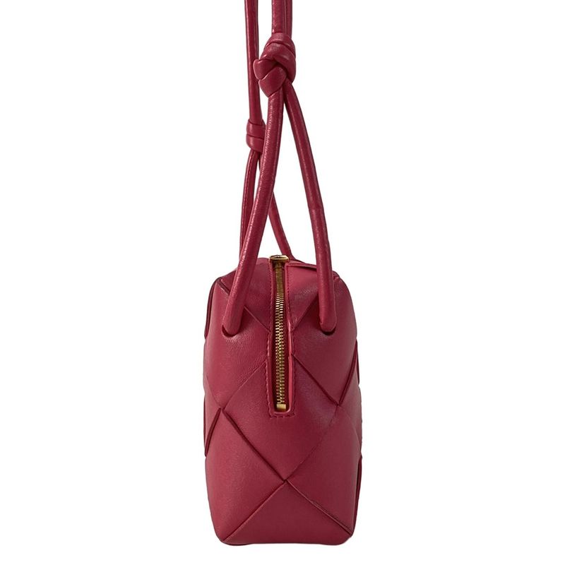 Bottega Veneta Shoulder Bag Maxi Intrecciato Pink Leather