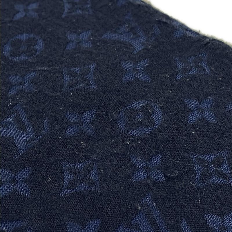 Louis Vuitton Shawl - M71659 Black X Navy X Multi Monogram Pattern Wool
