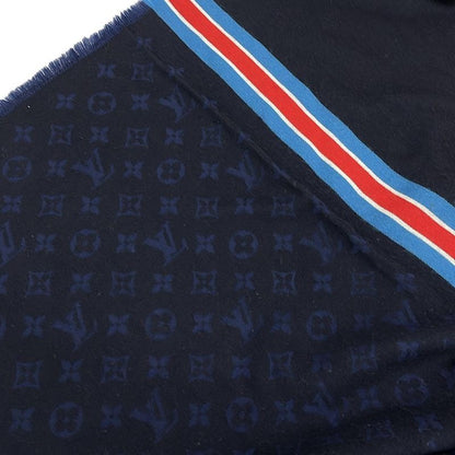 Louis Vuitton Shawl - M71659 Black X Navy X Multi Monogram Pattern Wool