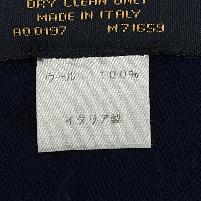 Louis Vuitton Shawl - M71659 Black X Navy X Multi Monogram Pattern Wool