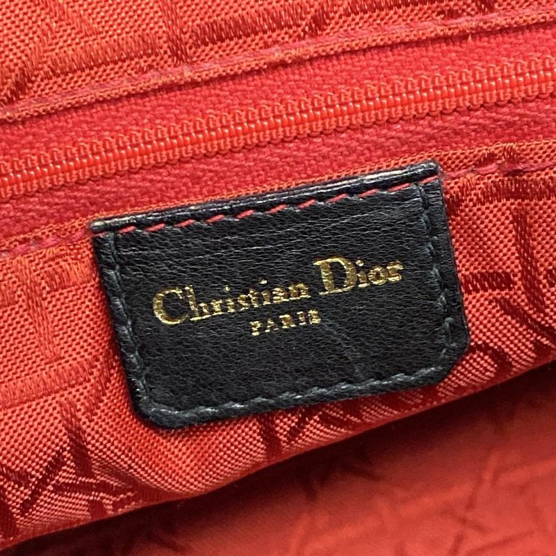 Dior Christian Dior Handbag Lady Dior Large Bag Black Gold Hardware Lambskin