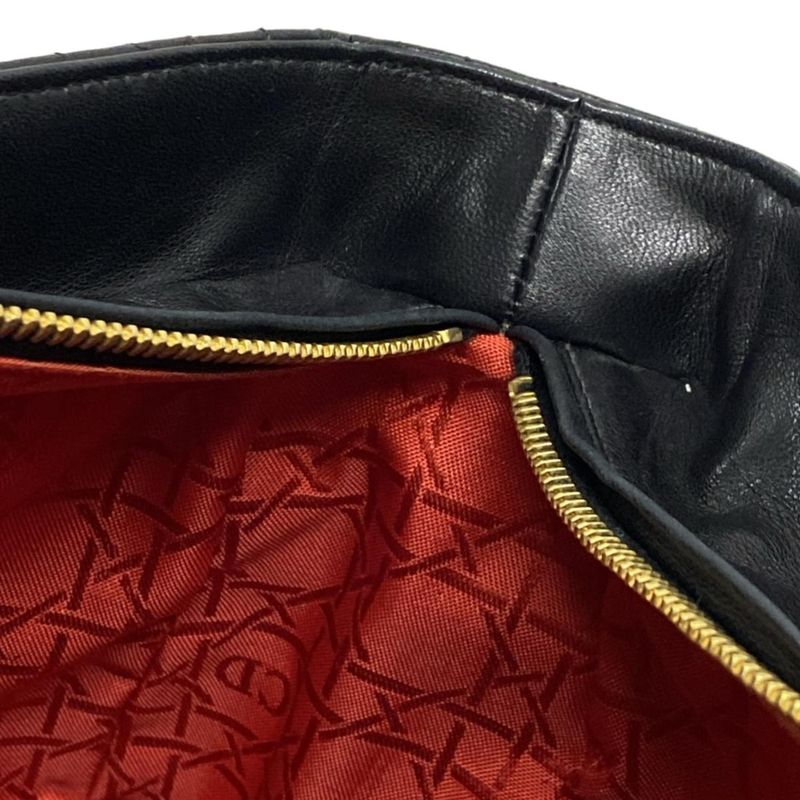 Dior Christian Dior Handbag Lady Dior Large Bag Black Gold Hardware Lambskin