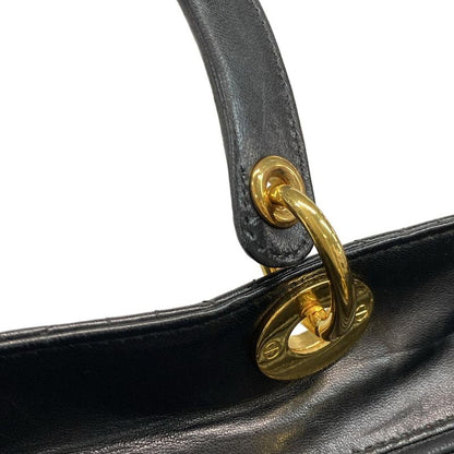 Dior Christian Dior Handbag Lady Dior Large Bag Black Gold Hardware Lambskin