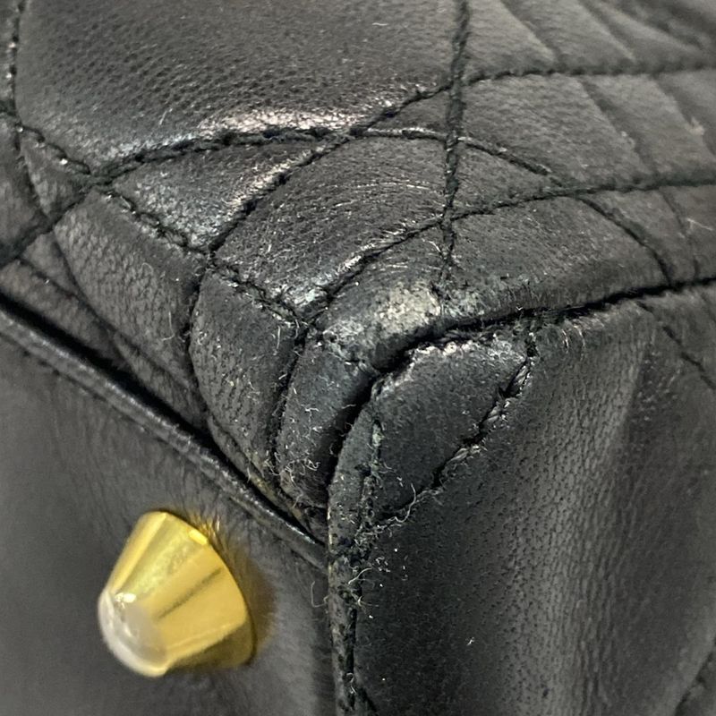 Dior Christian Dior Handbag Lady Dior Large Bag Black Gold Hardware Lambskin