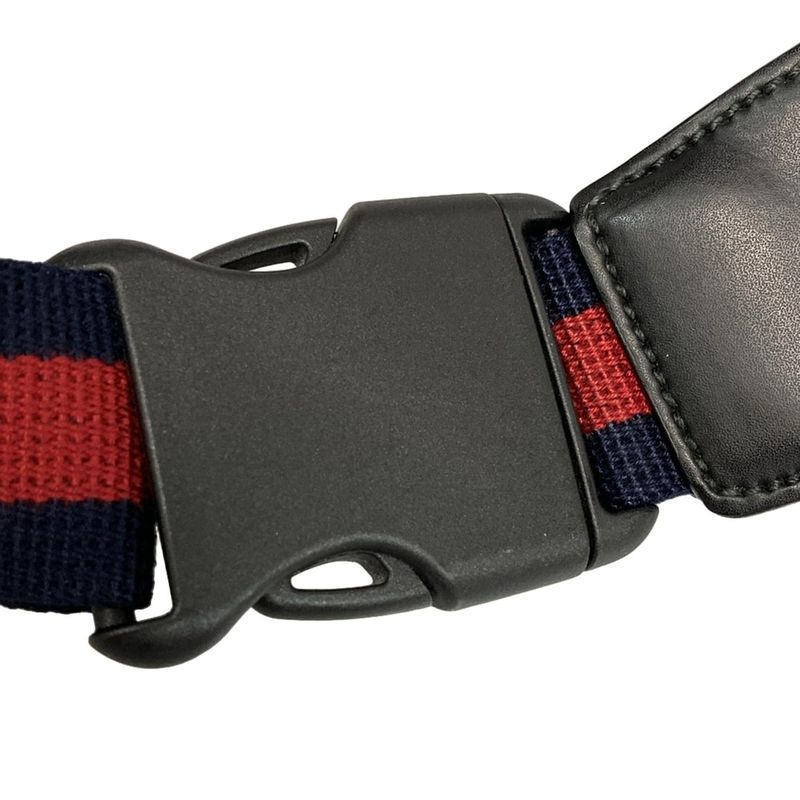 Gucci Waist Pouch Soft GG Supreme Belt Bag 474293 Black X Light Gray Leather