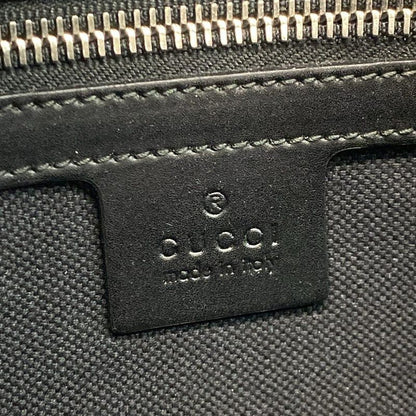 Gucci Waist Pouch Soft GG Supreme Belt Bag 474293 Black X Light Gray Leather