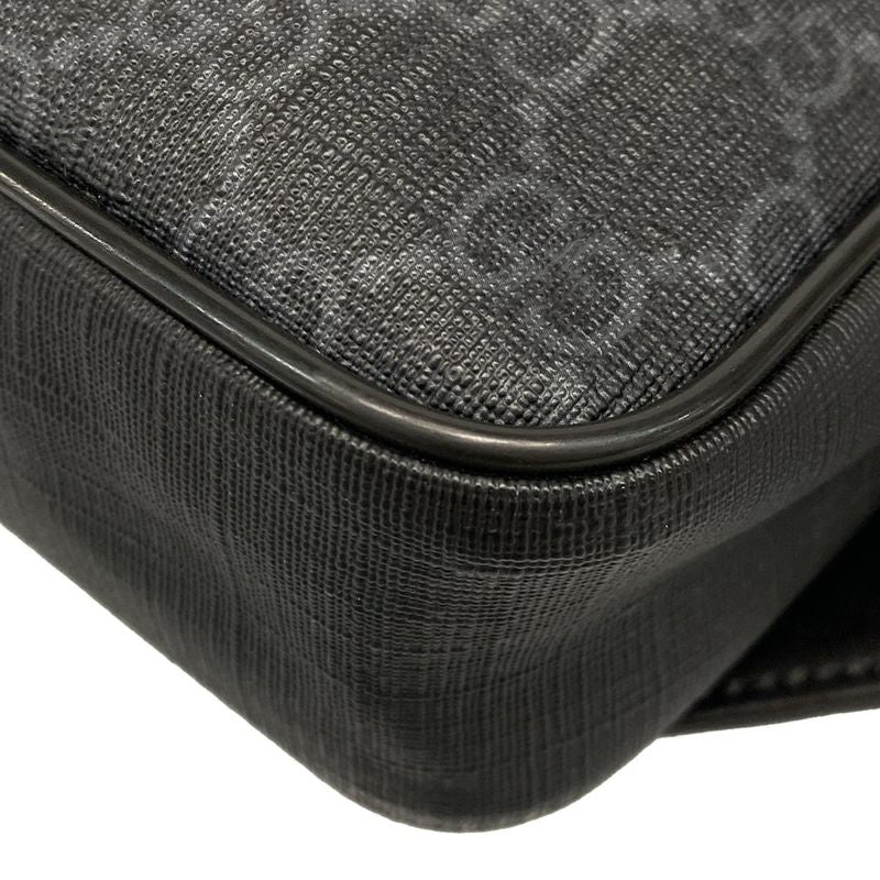 Gucci Waist Pouch Soft GG Supreme Belt Bag 474293 Black X Light Gray Leather