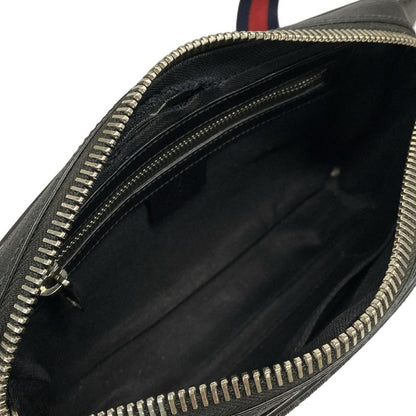 Gucci Waist Pouch Soft GG Supreme Belt Bag 474293 Black X Light Gray Leather