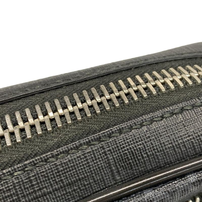 Gucci Waist Pouch Soft GG Supreme Belt Bag 474293 Black X Light Gray Leather