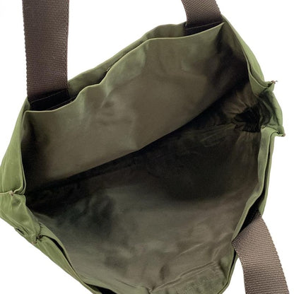Prada Tote Bag - Green X Dark Brown