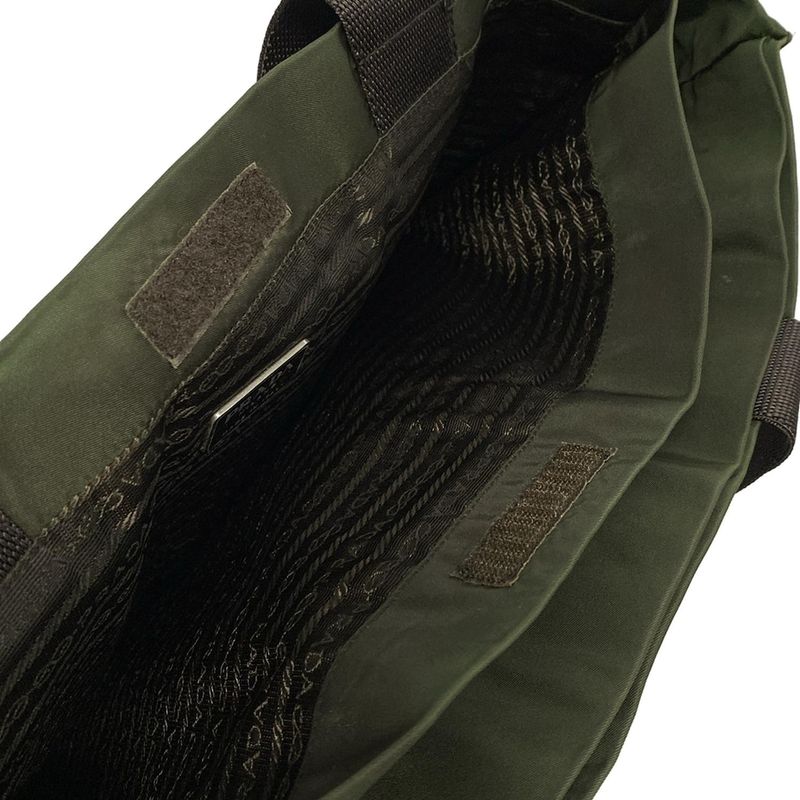 Prada Tote Bag - Green X Dark Brown