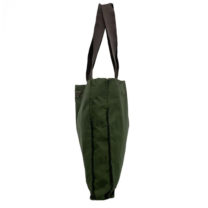 Prada Tote Bag - Green X Dark Brown