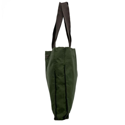 Prada Tote Bag - Green X Dark Brown