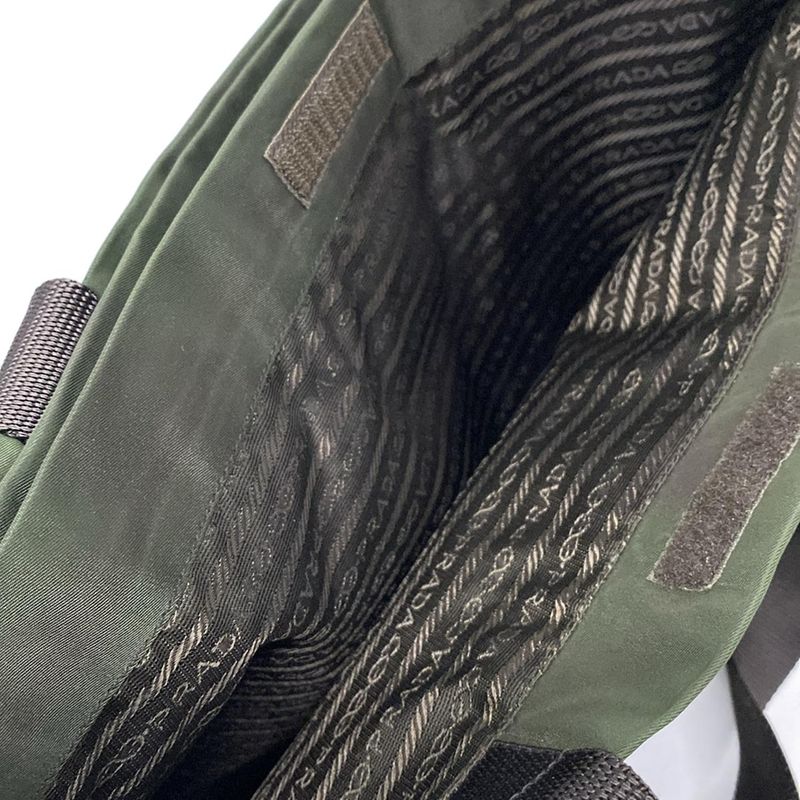 Prada Tote Bag - Green X Dark Brown