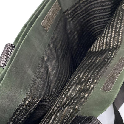 Prada Tote Bag - Green X Dark Brown