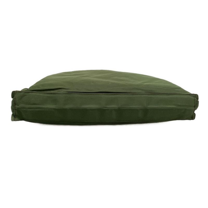 Prada Tote Bag - Green X Dark Brown