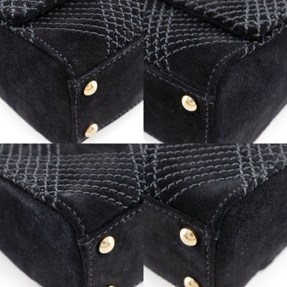 Chanel Wild Stitch A19343y02640 Suede Black Women's Shoulder Bag
